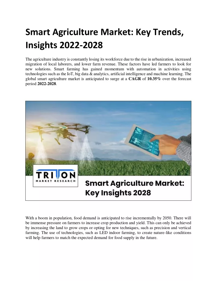 smart agriculture market key trends insights 2022