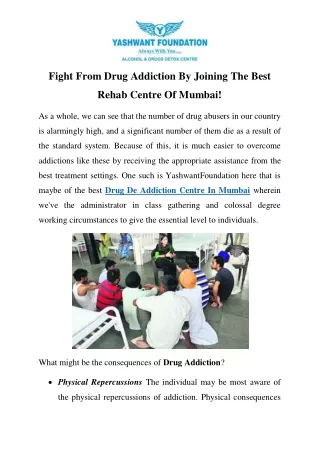Drug De Addiction Centre In Mumbai Call-9319460103
