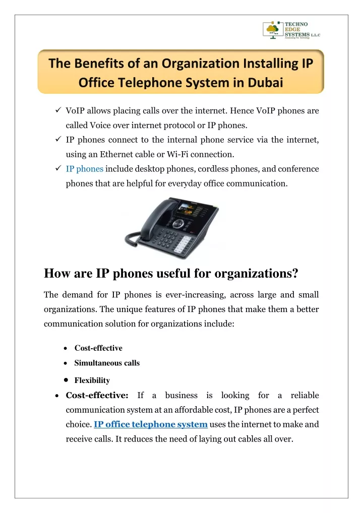 voip allows placing calls over the internet hence