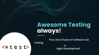 pros and choice of software qa testing in agile
