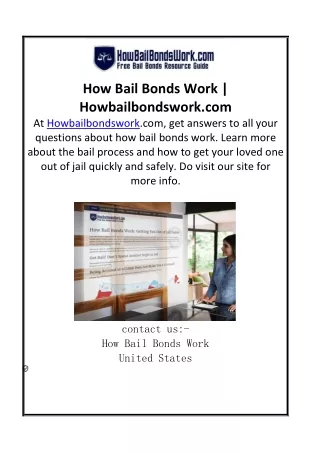 How Bail Bonds Work | Howbailbondswork.com