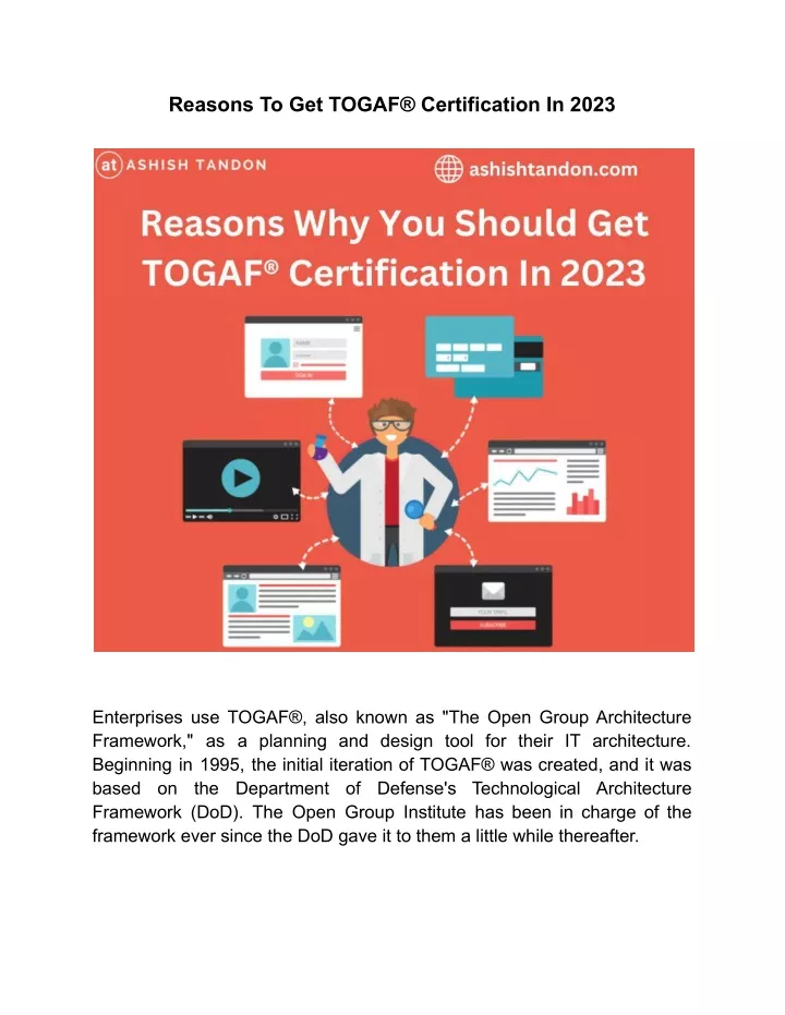 reasons to get togaf certification in 2023
