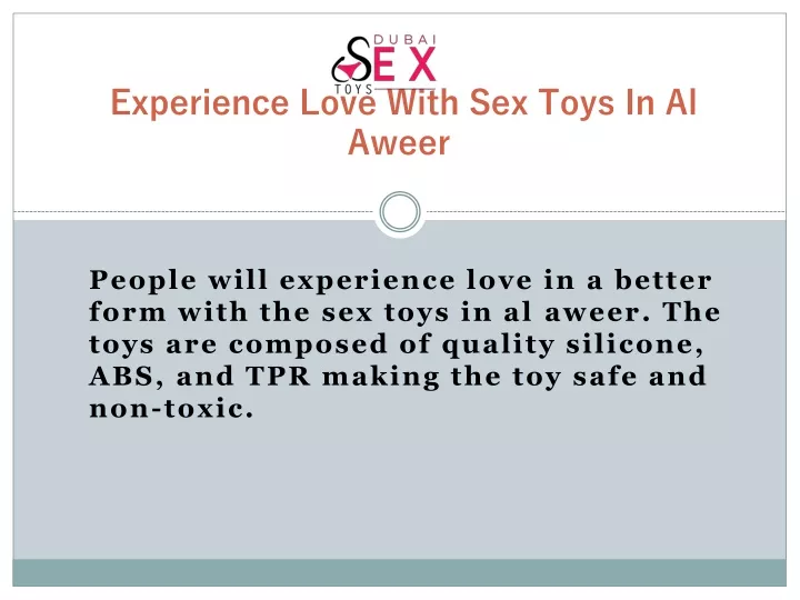 experience love with sex toys in al aweer