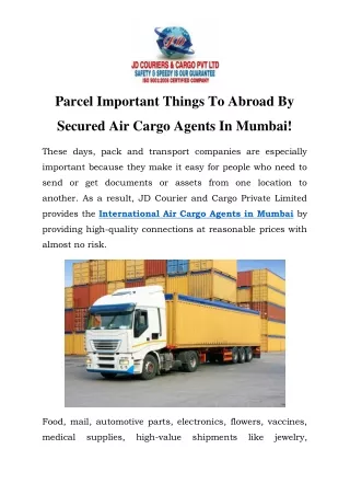 International Air Cargo Agents in Mumbai  Call-9870813466