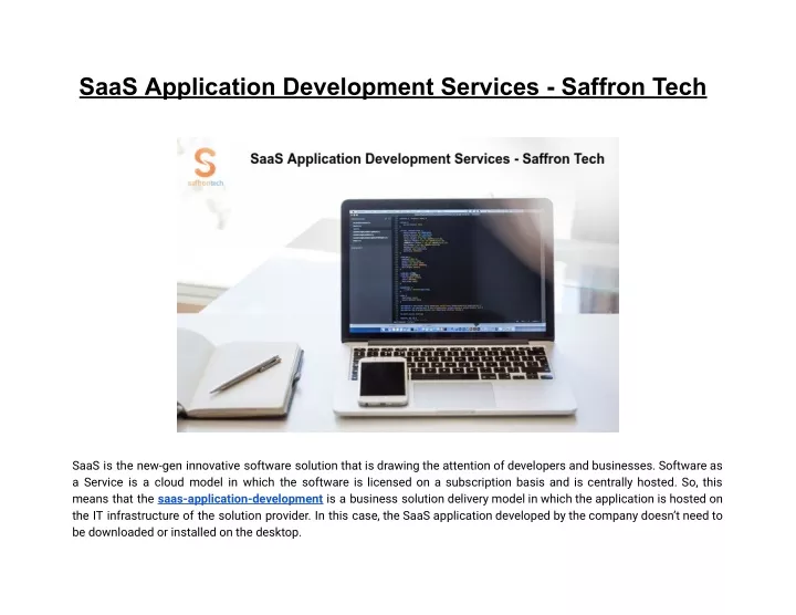 saas application development services saffron tech