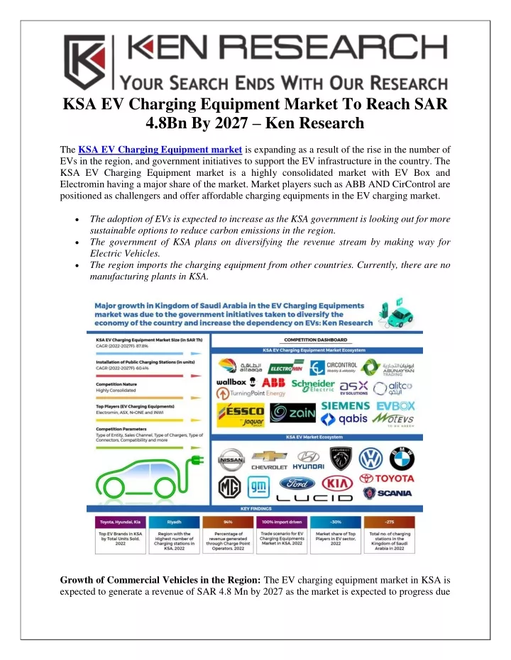 ksa ev charging equipment market to reach