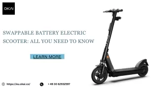 Swappable Battery Electric Scooter: All You Need to Know
