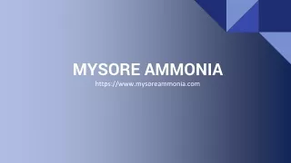 Distributor of Ammonia in India  Mysore Ammonia Pvt. Ltd