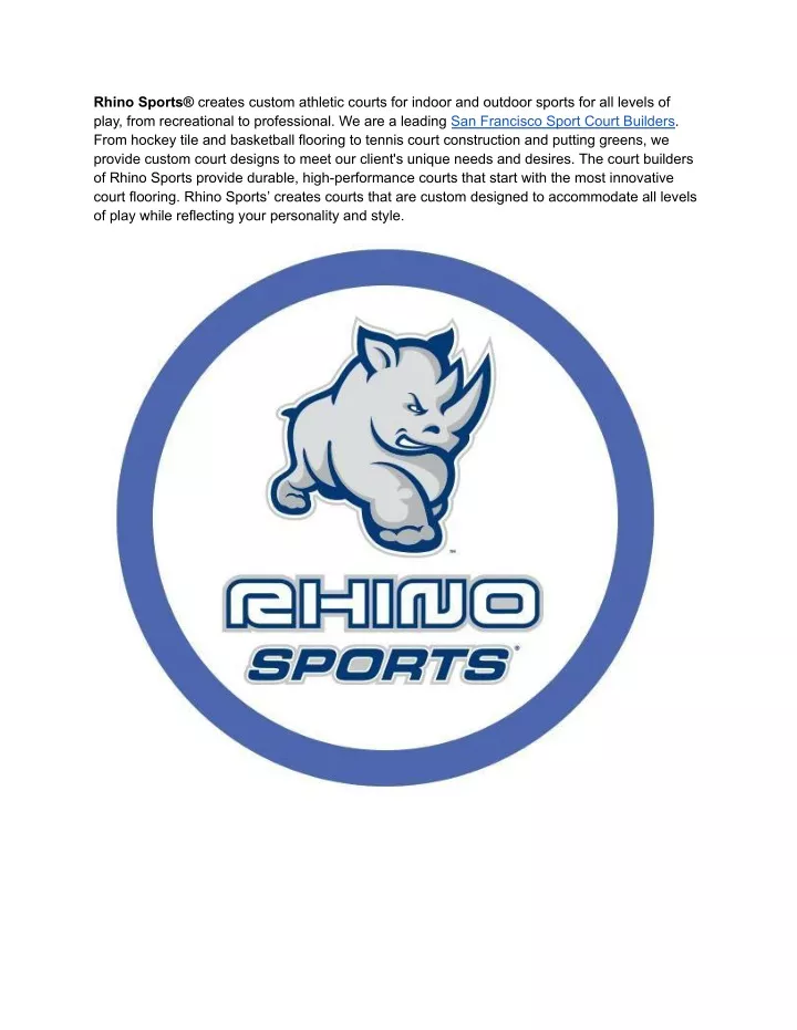 rhino sports creates custom athletic courts