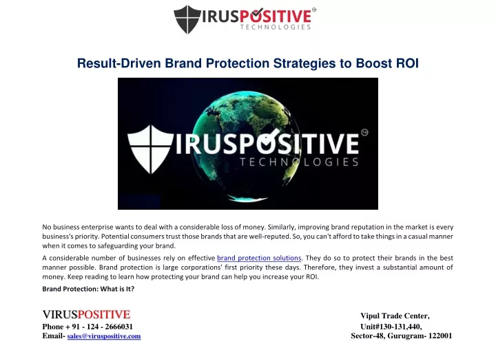 result driven brand protection strategies