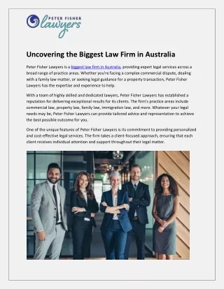 Biggest Law Firms in Australia for Expert Legal Representation