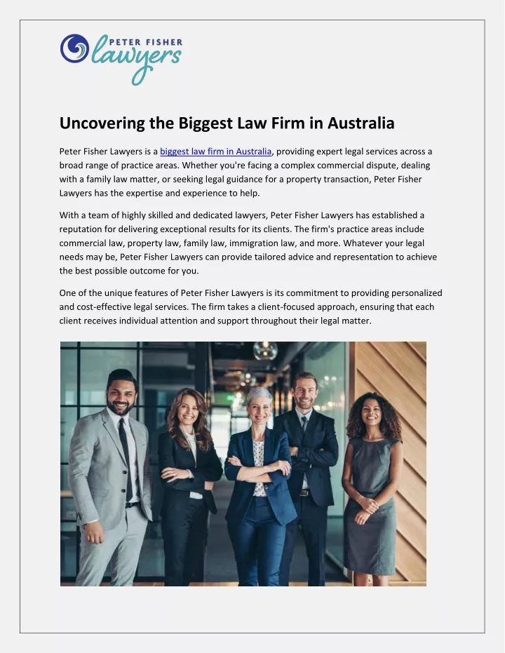 uncovering the biggest law firm in australia