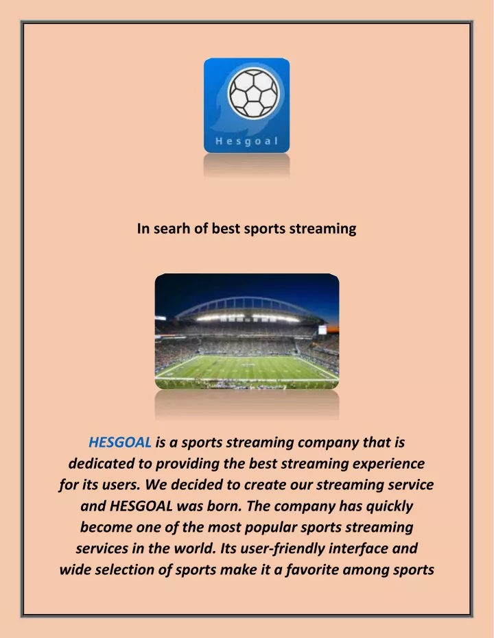 in searh of best sports streaming