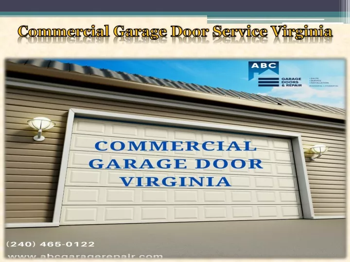 commercial garage door service virginia