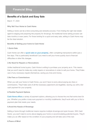 financial blog