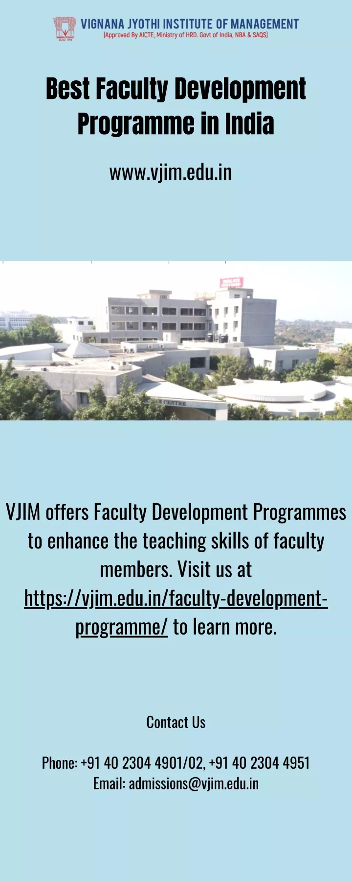 best faculty development programme in india
