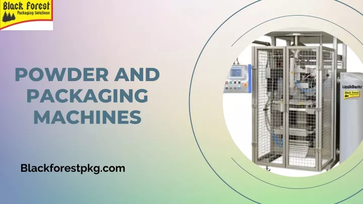 powder and packaging machines