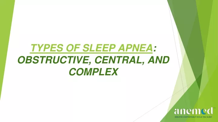 types of sleep apnea obstructive central and complex