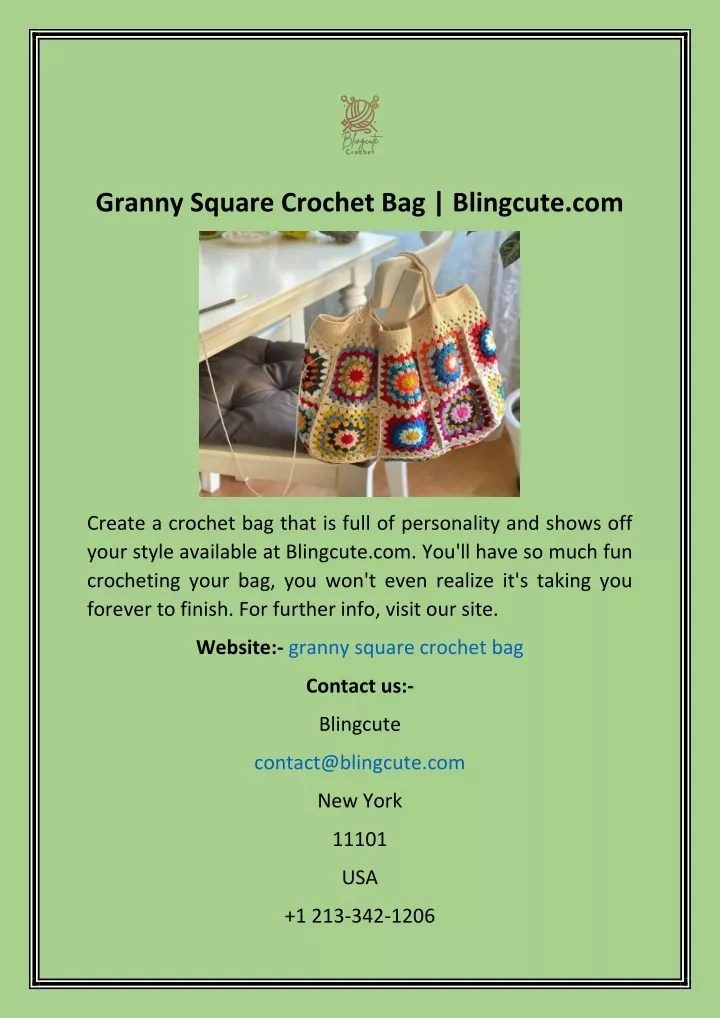 granny square crochet bag blingcute com
