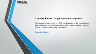 Laundry Basket  Originmanufacturing.co.uk