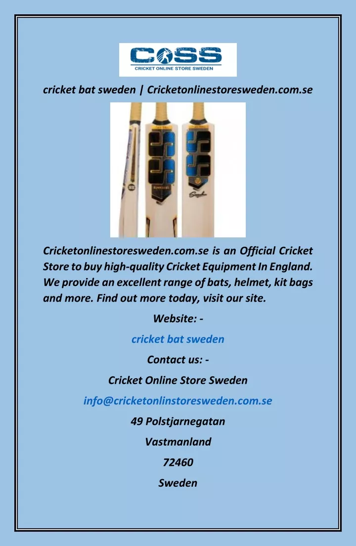 cricket bat sweden cricketonlinestoresweden com se