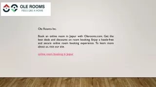 Online Room Booking In Jaipur  Olerooms.com