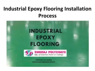 Industrial Epoxy Flooring Installation Process