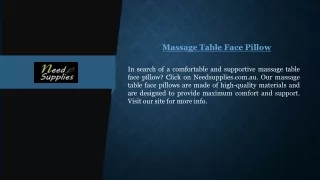 Massage Table Face Pillow  Needsupplies.com.au