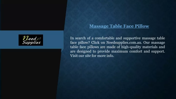 massage table face pillow