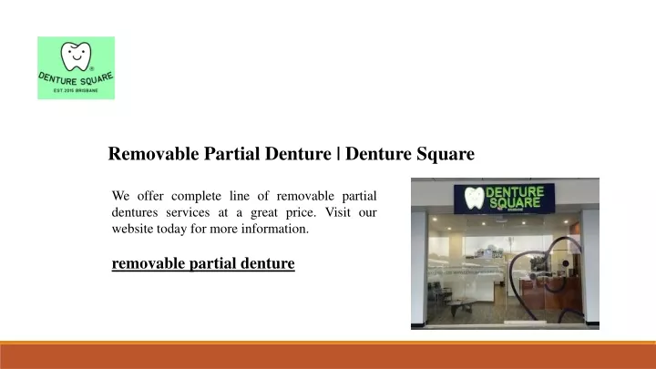 removable partial denture denture square