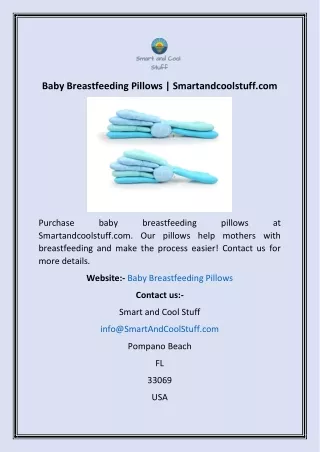 Baby Breastfeeding Pillows  Smartandcoolstuff