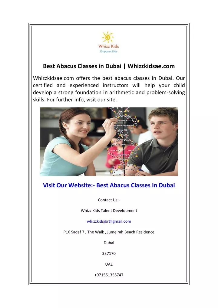 best abacus classes in dubai whizzkidsae com