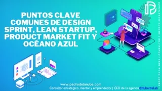 Puntos clave comunes de Design Sprint, Lean Startup, Product Market Fit y Océano Azul