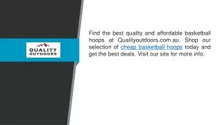 Cheap Basketball Hoops  Qualityoutdoors.com.au