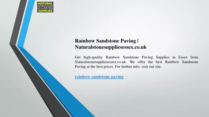 rainbow sandstone paving