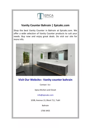 vanity counter bahrain epicakc com