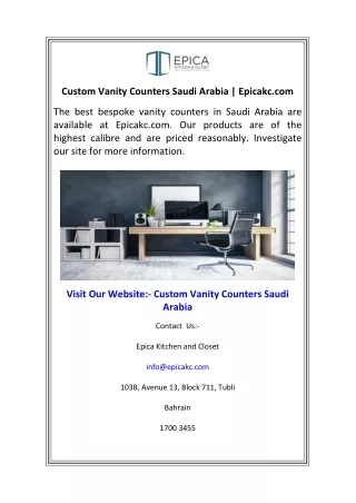 Custom Vanity Counters Saudi Arabia  Epicakc.com