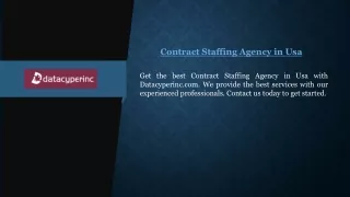Contract Staffing Agency in Usa  Datacyperinc.com