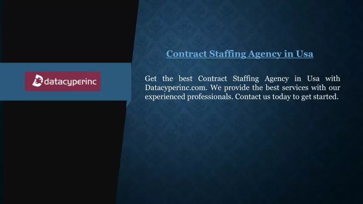 contract staffing agency in usa