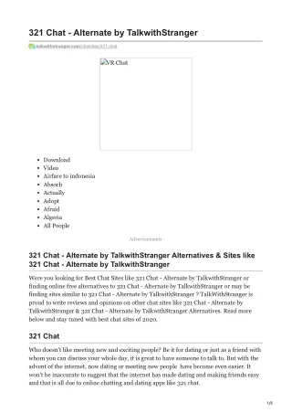 321 chat alternate by talkwithstranger
