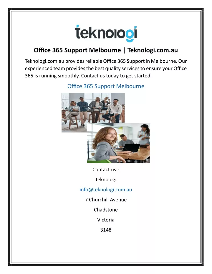 office 365 support melbourne teknologi com au