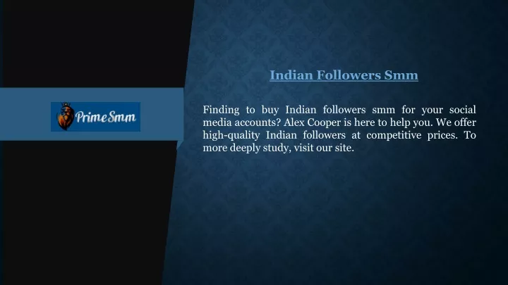 indian followers smm