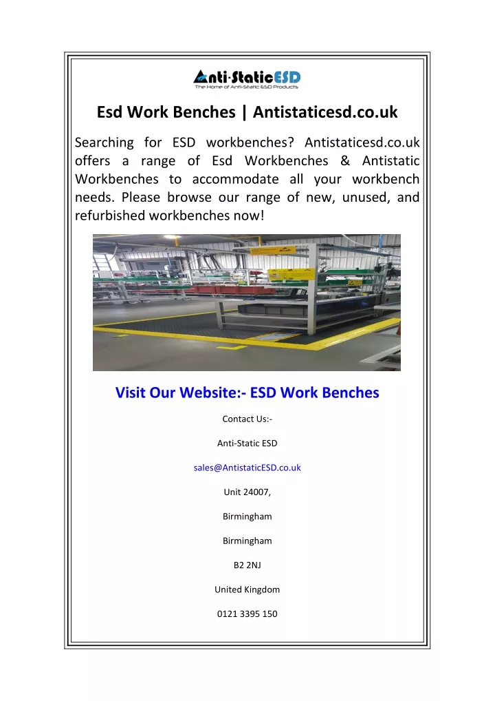 esd work benches antistaticesd co uk