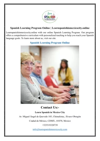 spanish learning program online
