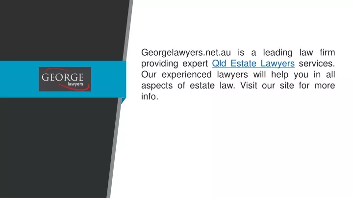 georgelawyers net au is a leading law firm