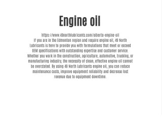 engine oil