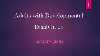 Adults with Developmental Disabilities