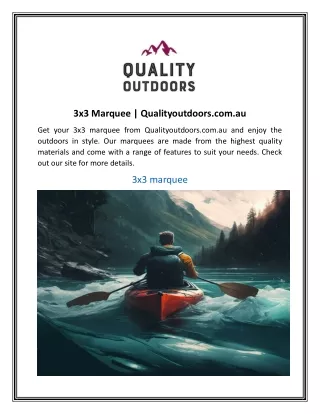 3x3 Marquee | Qualityoutdoors.com.au