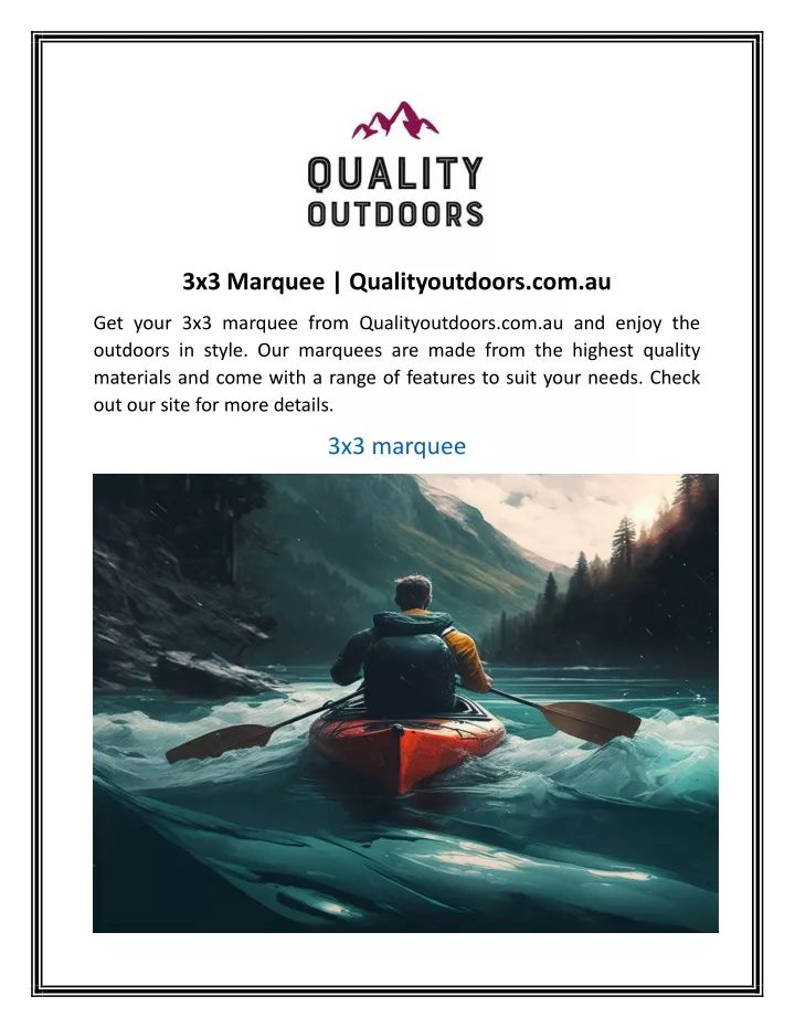 3x3 marquee qualityoutdoors com au