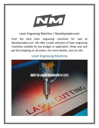 Laser Engraving Machine | Noveltymaker.com